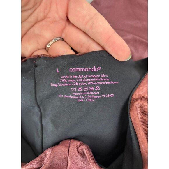 Revolve Commando women's large copper matte metallic leggings high rise stretch - Picture 5 of 7